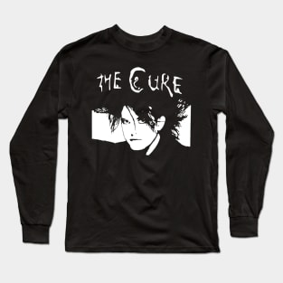 White Stencil Rock Cure Long Sleeve T-Shirt